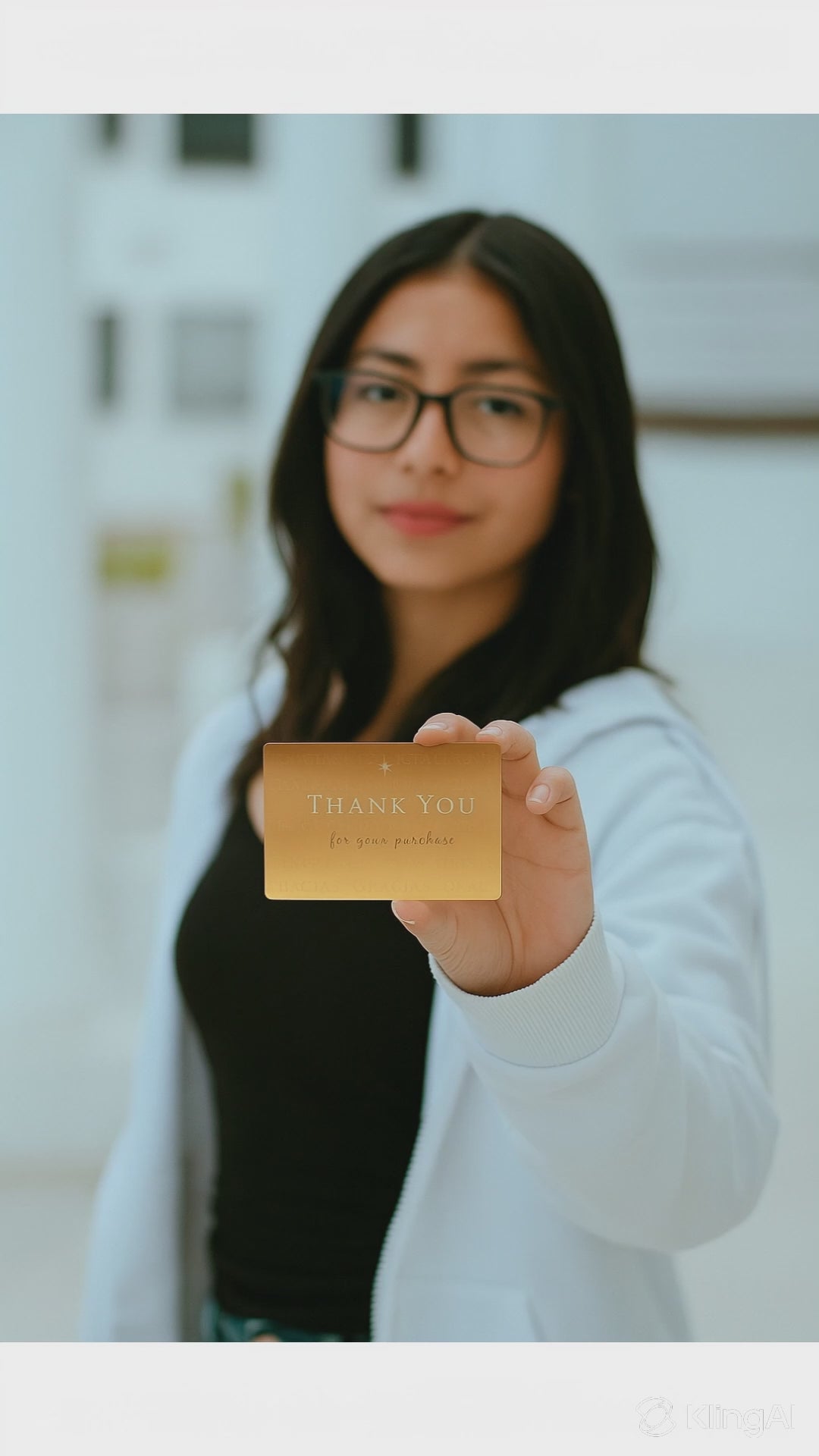 "Connect With Us" Business Insert Template – Social Media Thank You Card (Canva Free)